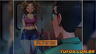 Brazilian nerd girl without panties cums in dark metro