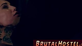 Extreme BDSM bondage on birthday ends with facial.