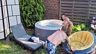 beautiful cute girl does anal masturbation backstage