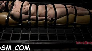 feeling intense pleasure from rough bondage and wet pussy sucking in hardcore session.