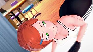 gwen says 'i'm so hot' in the infirmary, ready to fuck in sportswear