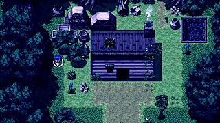 Tanned Girl Natsuki in Hentai Game Ep 9 Pees at Night in Forest