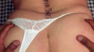 Opening my wife's big ass in lingerie, ready for doggystyle?