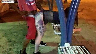 Beautiful Amateur In Public Blowbang Outdoors