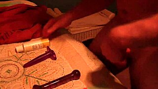 first time anal assfucking in solo masturbation session!