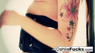 Sexy Blonde Dahlia Uses Dildo on Her Tight Wet Pussy