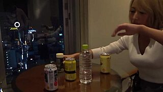 Asian amateur gives blowjob and facial squirting.