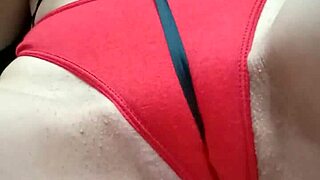 Playing with a ribbon leads to intense pussy masturbation