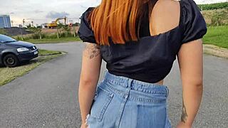 Do you love me eating pretty redhead slut's pussy with lipstick?