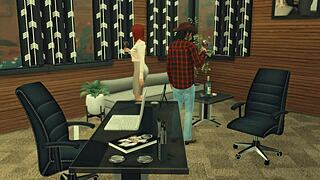 in sims 4, the milf mommy sucks big cock in cheating scenario