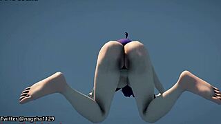 Bikini Girl Dances with Big Tits in 3D Anime