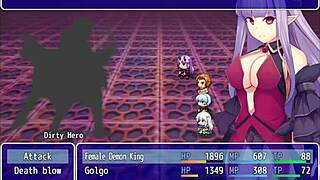 rei demon finally gets revenge on the hero by riding his cock in cowgirl position