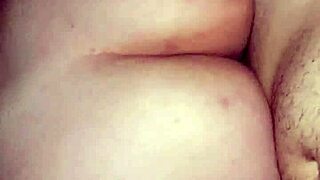 Chubby young wife rides lover while husband works