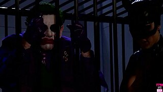 Joker fucks Harley Quinn and Catwoman with big cock in threesome?
