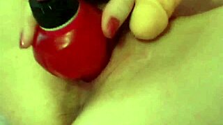 Hot Blonde Masturbates Pussy And Sucks Dildo!