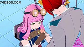 do you want to see mei hatsume and shoto todoroki in this hentai video with blowjob and cumshot?