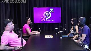 Teen in sheer red lingerie starts wild on xvideos!