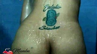 Latina milf in shower, bent over for doggystyle – can she handle it?