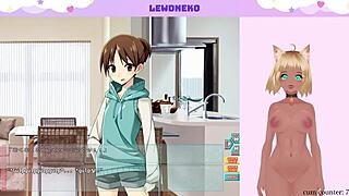 vtuber lewdneko masturbates with toys during game