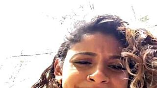 Alana Intensely Rubs Her Small Tits