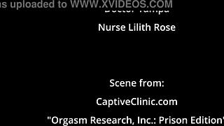 Donna Leigh, a prison inmate, experiences intense pleasure from Dr. Tampa's expert use of a Hitachi wand at hitachihoescom