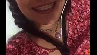 My girlfriend relaxes with a massage for me