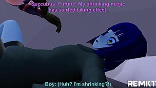 Giantess Succubus Dominates in 3D Bedroom Encounter