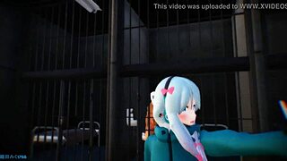 Sagiri Izumi says, 'Dance with me in this monster toon raspberry scene'