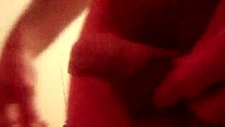 Solitary gay boy's hard cock and ass play