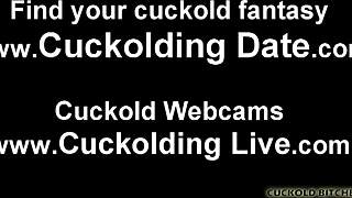 Witness a hot stud spill deep inside a willing wife during intense femdom play.