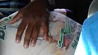 sucking big black cock before work