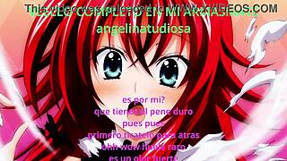 rias gremory gives joi instructions in anime