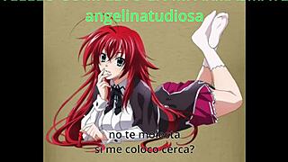 rias gremory gives joi instructions in anime