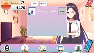 Watch the girl run away in anime game with Megu