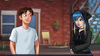 in summertime saga 64, the anime hentai game features big tits and ass in homemade scenes