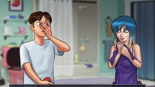 in summertime saga 64, the anime hentai game features big tits and ass in homemade scenes