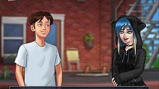 in summertime saga 64, the anime hentai game features big tits and ass in homemade scenes