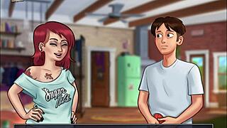 in summertime saga 64, the anime hentai game features big tits and ass in homemade scenes