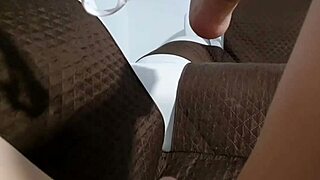 Latina mature babe masturbates wet on sofa with ease