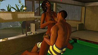 Just messing around on the pool table in this cartoon.