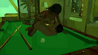 Just messing around on the pool table in this cartoon.