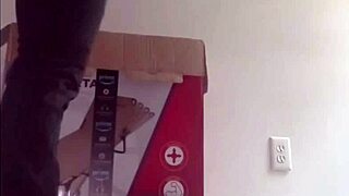 showing off skinny physique from masturbating to vintage porn