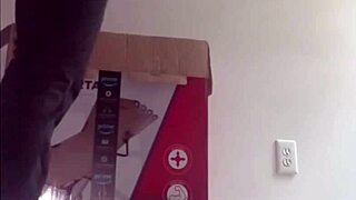 showing off skinny physique from masturbating to vintage porn