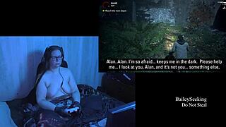 Naked alan wake play through part 5 featuring brunette with long hair
