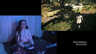 Naked alan wake play through part 5 featuring brunette with long hair
