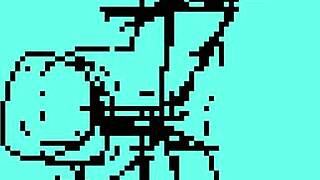 Testing pixel art animation with oral doll