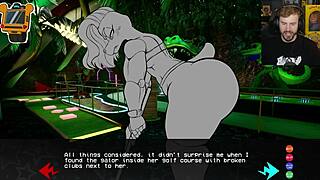 I explored the unfinished FNAF game in the garage with big tits.