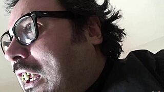 Altar boy thrusts out demon in brunette