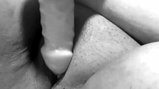 Wet vagina of Colombian milf with big tits and ass