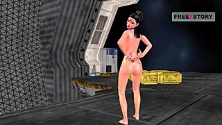 Cute indian bhabhi in 3d cartoon poses and masturbates with banana